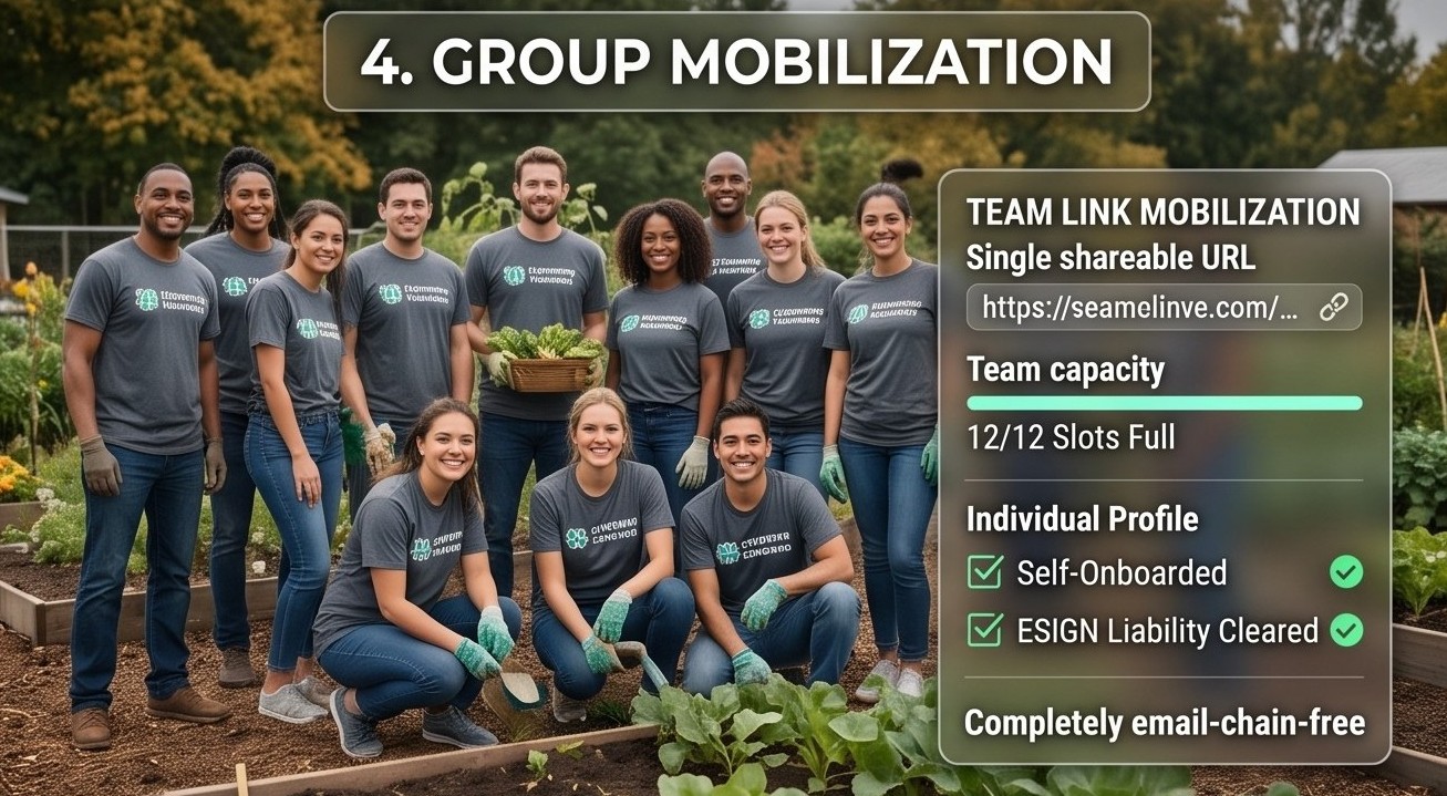 Team onboarding with single-link experience